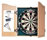 Unicorn Striker Home Dart Center, Holzkabinett mit Board, Marker, Wischer sowie Checkout-Tabelle
