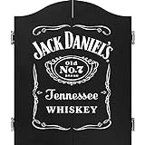 Jack Daniel Offizielles Lizenzprodukt, bedruckter Dartscheiben-Schrank, schwarz, JD-Logo (CAB014)
